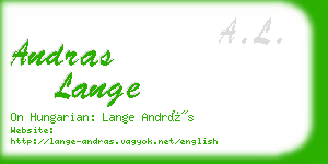 andras lange business card